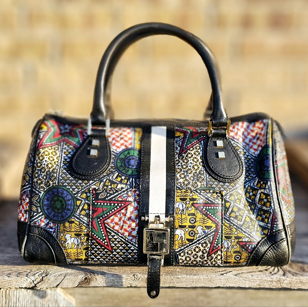 RARE Boston speedy L.A.M.B. Multicolor Patterned Satchel